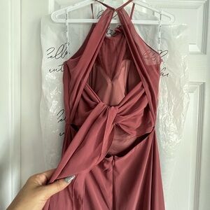 Rose colored bridesmaids dress size 6